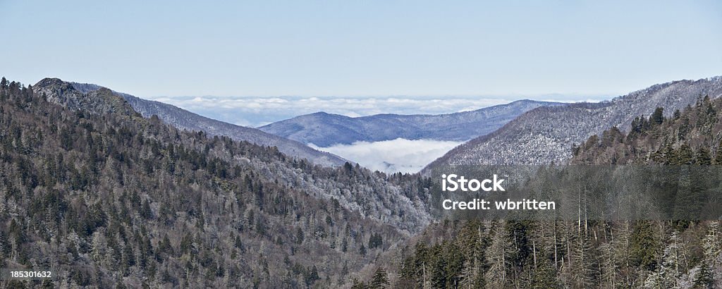 Smoky Mountains Winter, Panorama - Lizenzfrei Appalachen-Region Stock-Foto
