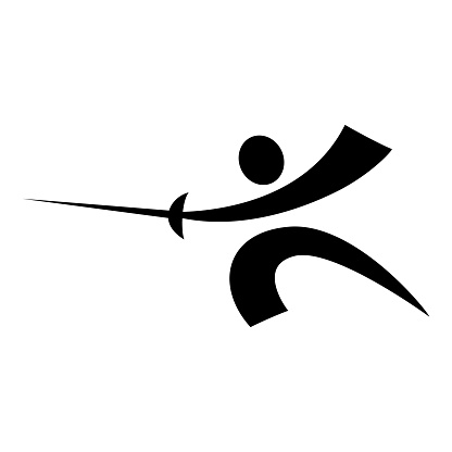 Fencing Swordplay - Vector Icon. Kinds of Sports