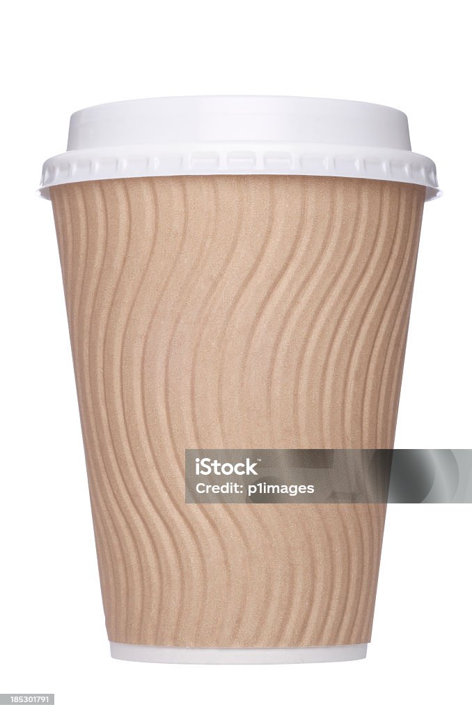 Brown descartável xícara de café - Foto de stock de Comida para Viagem royalty-free