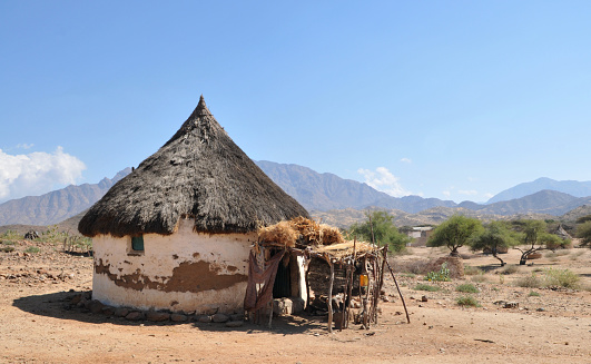 Eritrea Traditional African Hut, between Keren and Asmara