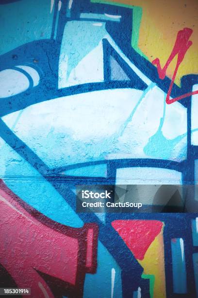 Detalhe De Graffiti - Arte vetorial de stock e mais imagens de Grafite - Produto Artístico - Grafite - Produto Artístico, Azul, Etiqueta - Mensagem