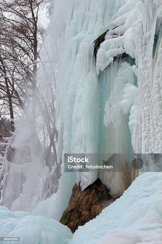Gefrorene-Wasserfall - Lizenzfrei Blau Stock-Foto