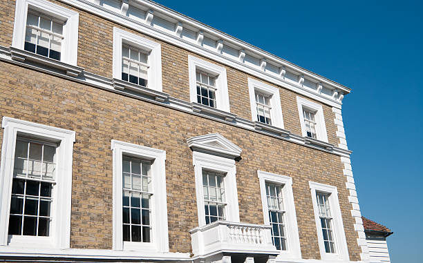 Facade of 18th Century Building in UK stock photo