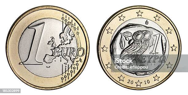 Grecki 1 Euro - zdjęcia stockowe i więcej obrazów 1 euro - 1 euro, Sowa, Bankowość