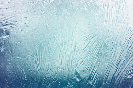 Abstract ice shapes on frozen window; Adobe RGB color space;see other similar images: