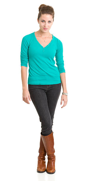 istock Standing Young Woman Looking At Camera 185303298