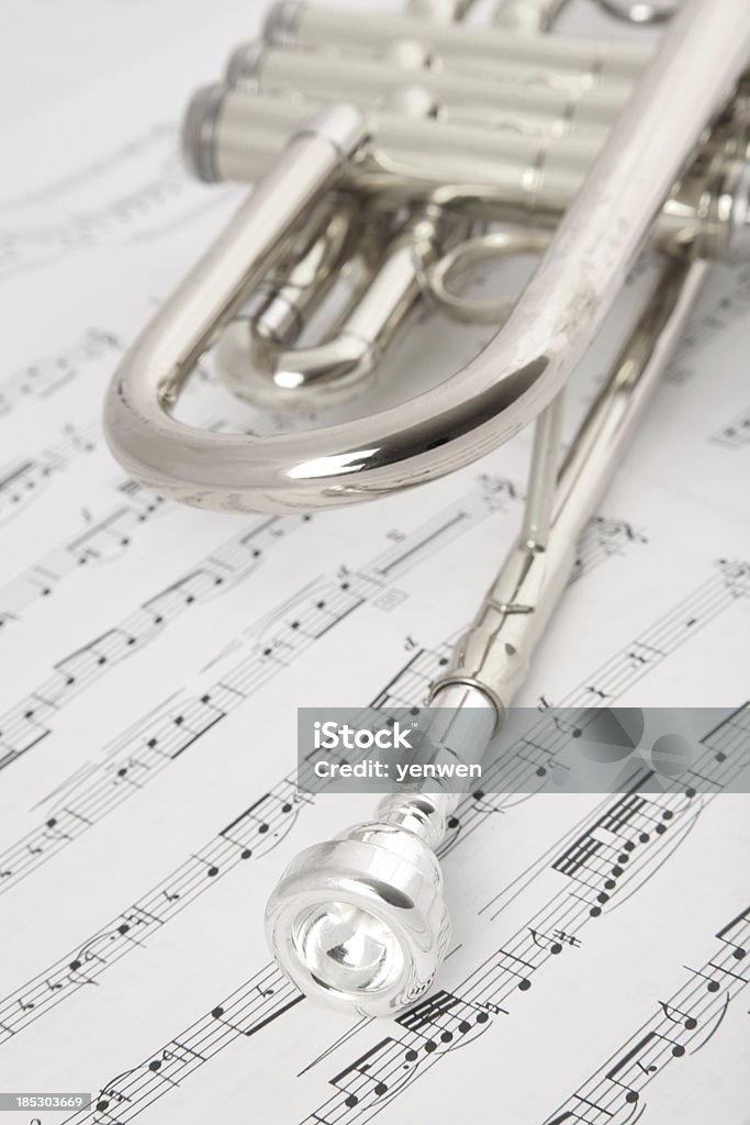 Trumpet Closeup Musical Instrument Stock Photo