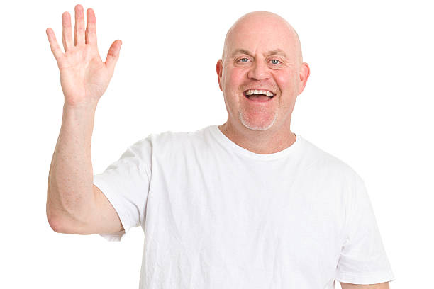 istock Happy Mature Man Waving Hi 185303720