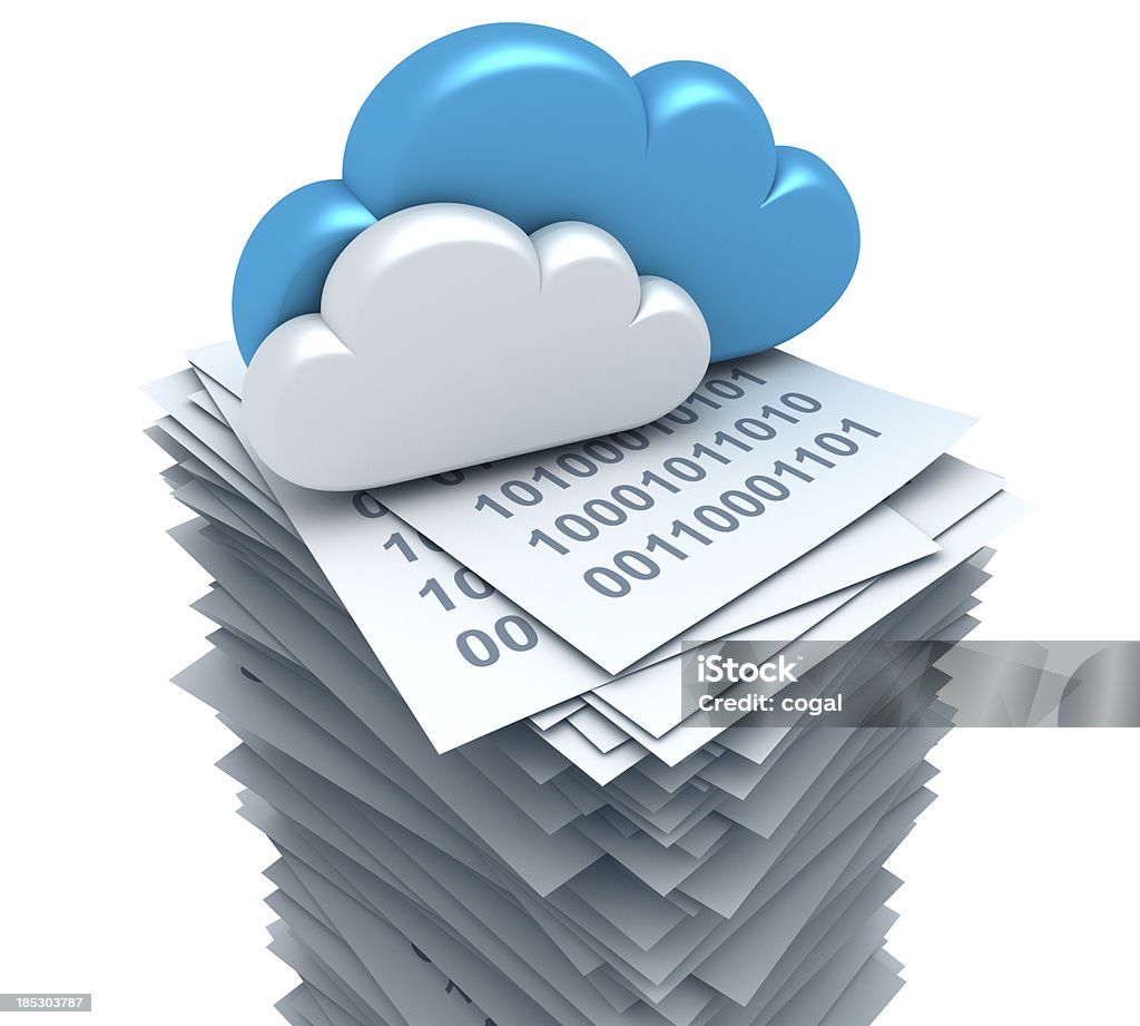 Nubes y los documentos. - Foto de stock de Aplicación para móviles libre de derechos