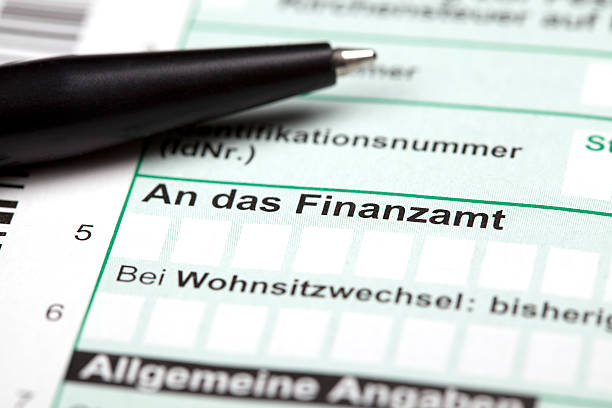 istock German tax form and pen - close up 185304545