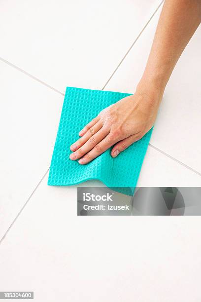 Cleaning Tile Stock Photo - Download Image Now - Cleaning, Tile, Blue
