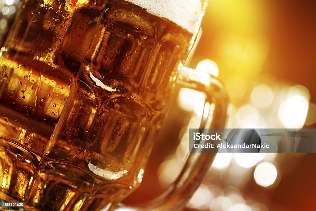 Beer on a bar counter Alcohol - Drink Stock Photo