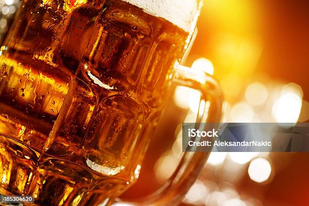 Beer On A Bar Counter Stock Photo - Download Image Now - Alcohol - Drink, Bar - Drink Establishment, Bar Counter