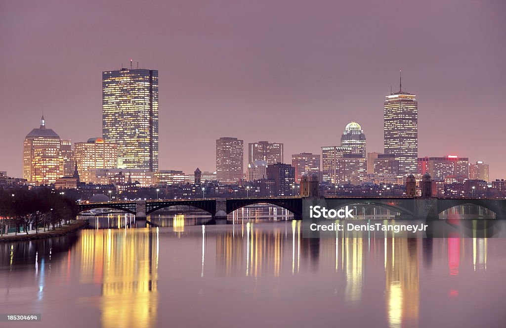 Back Bay en Boston - Foto de stock de Boston - Massachusetts libre de derechos