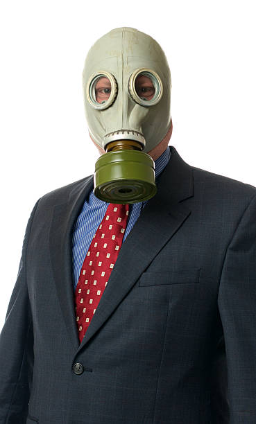 istock Gas Mask Businessman 185305175