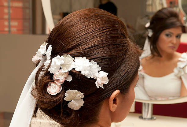 istock Brial Hair Style at Salon 185305387