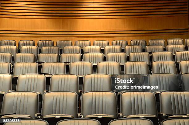 Foto de Assentos Em Palestra Teatro Sala De Conferências e mais fotos de stock de Cadeira - Cadeira, Sala de aula de universidade, Abstrato