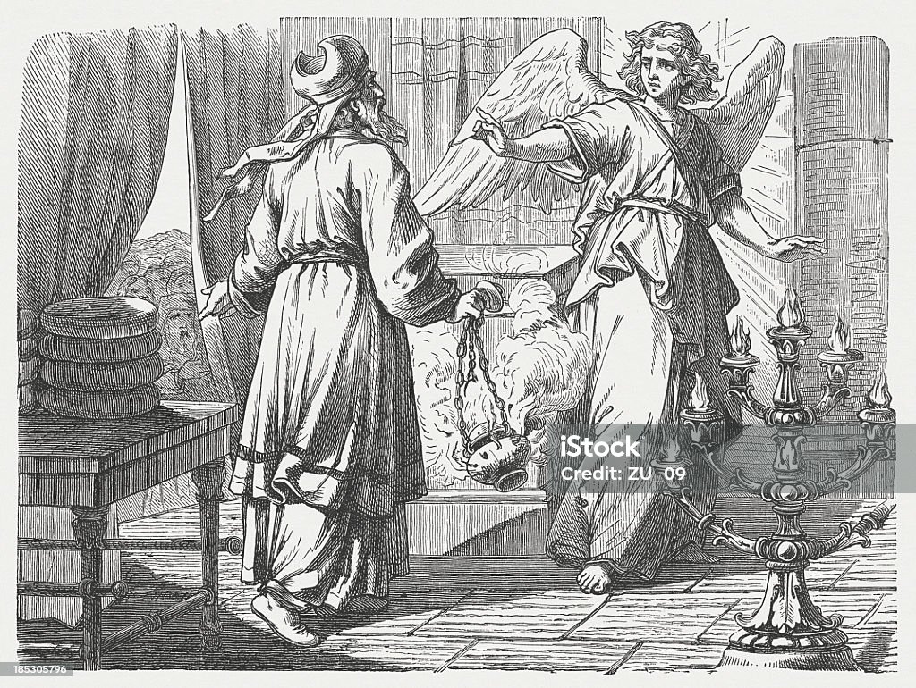 Geburt Ankündigung von Johannes der Täufer (Luke 1 - Lizenzfrei Ankündigung Stock-Illustration
