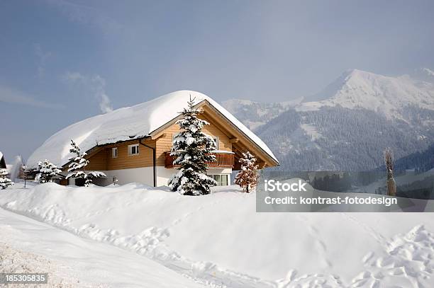 Typical Wooden House Kleinwalsertal Mittelberg Austria Stock Photo - Download Image Now
