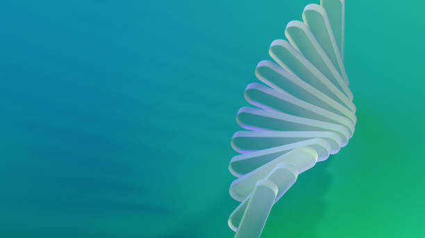 istock 3D rendered glass shapes a bright background. 1853060215