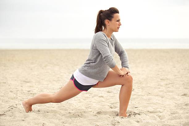 istock Fitness Woman on the Beach Training 185306082