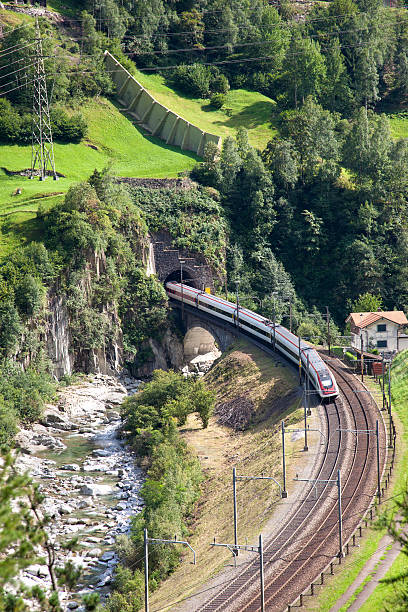 istock Train in the Swiss mountains 185306147