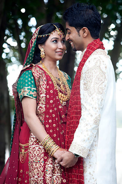 istock Indian Bride and Groom Smiling 185306224