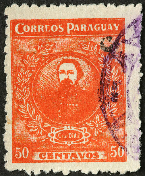 istock General Diaz on an old Paraguay stamp 185306828