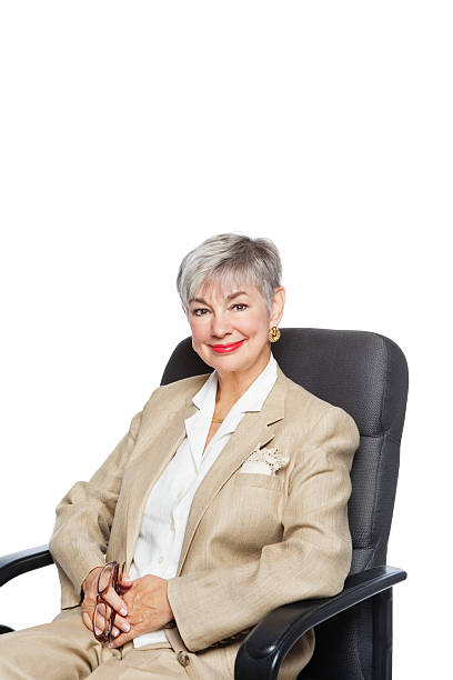 istock Senior Business Professional Sitting On Chair 185306903