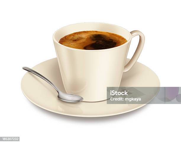 Photo libre de droit de Tasse De Café banque d'images et plus d'images libres de droit de Café - Boisson - Café - Boisson, Cuillère, Objet ou sujet détouré