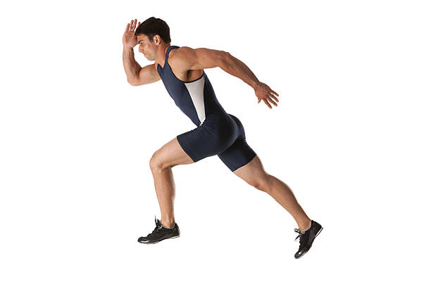 istock Profile of a male athlete running 185307389