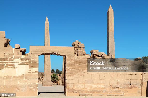 Cachette Court And Obelisks Great Temple Of Amun Karnak Egypt Stock Photo - Download Image Now