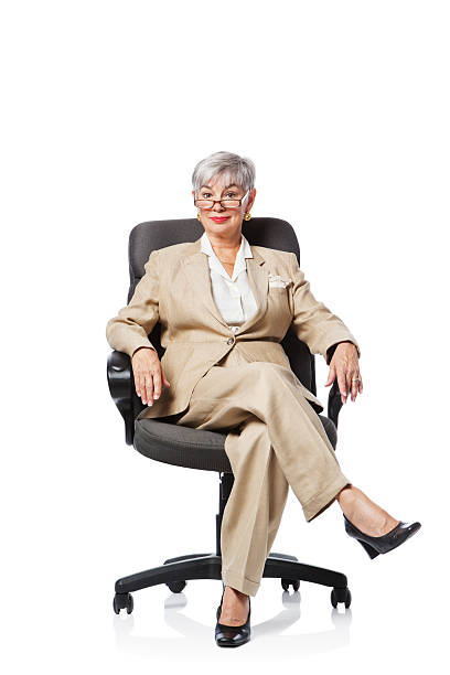 istock Female Authority Sitting On Office Chair 185307594