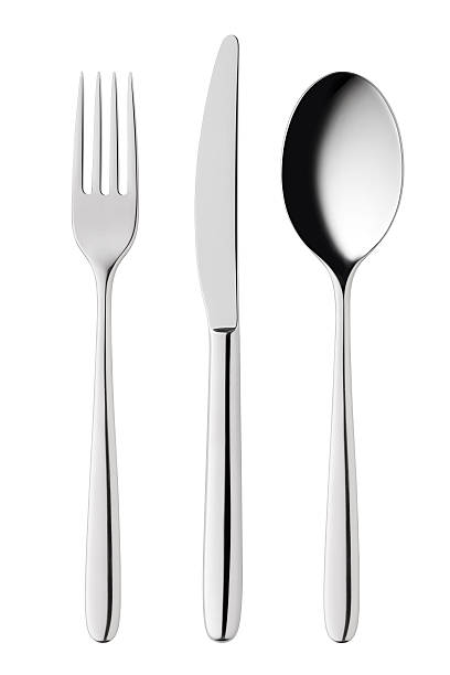 刃物類 - fork silverware spoon table knife ストックフォトと画像