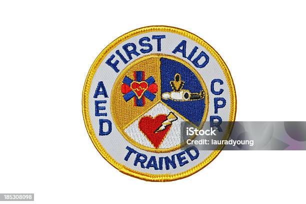 First Aid Cpr Aed Trained Patch Stock Photo - Download Image Now - CPR,  Badge, First Aid - iStock