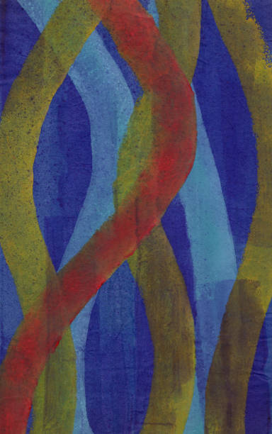 istock Abstract curved pattern colorful painting background 185308108
