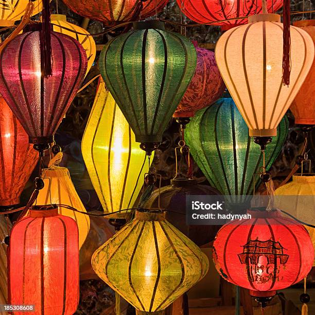 Silk Lanterns In Hoi An City Vietnam Stock Photo - Download Image Now - Art, Art And Craft, Art Product
