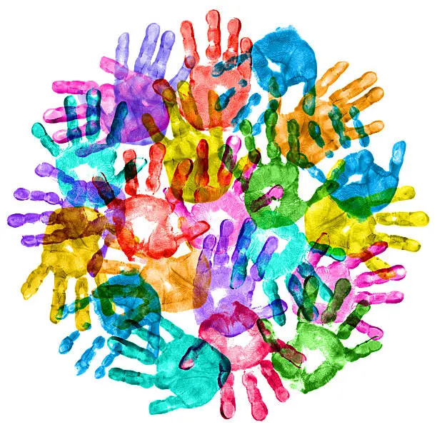 Photo of Colorful Children Hand Prints