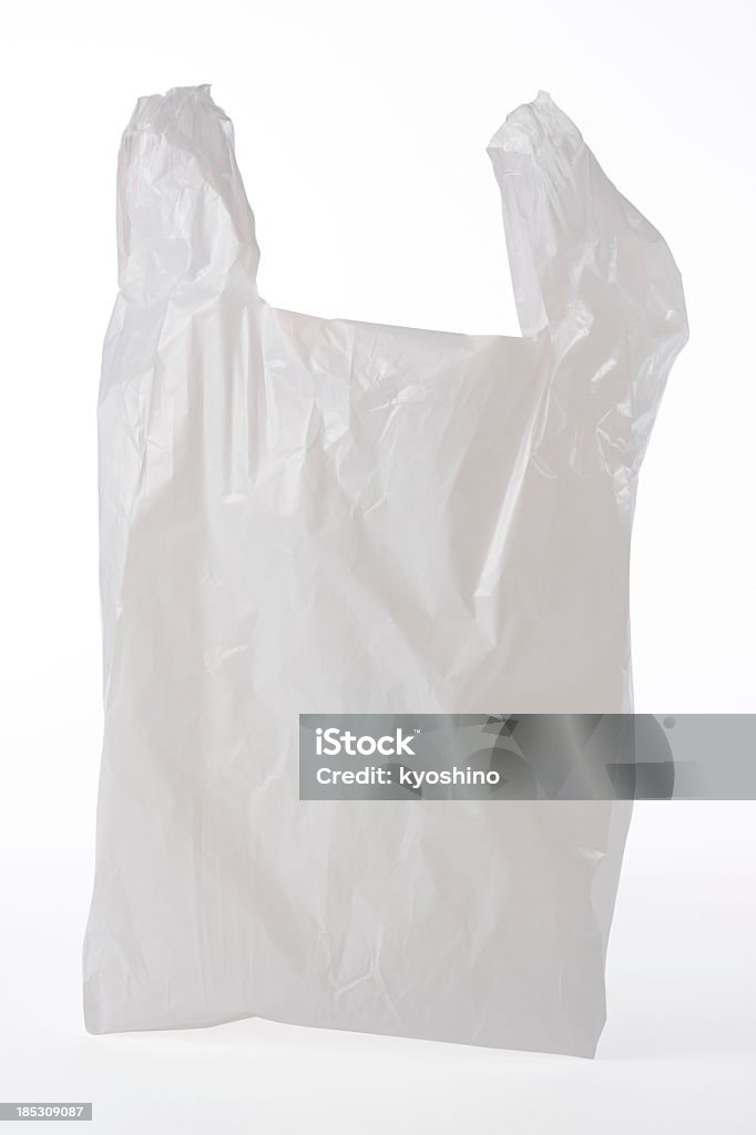 絶縁ショットを使用プラスチック袋に白背景 - プラスチックのロイヤリティフリーストックフォト
