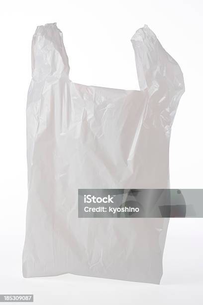 絶縁ショットを使用プラスチック袋に白背景 - プラスチックのストックフォトや画像を多数ご用意 - プラスチック, 買い物袋, ビニール袋