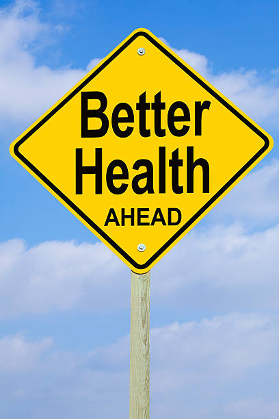 istock Better Health Ahead Road Sign 185309171