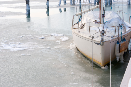 Moored in ice
