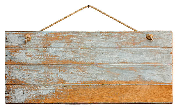 istock Old weathered wood signboard. 185310166