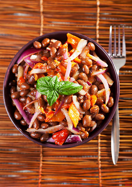 istock Bean salad with peppers and onion 185310595