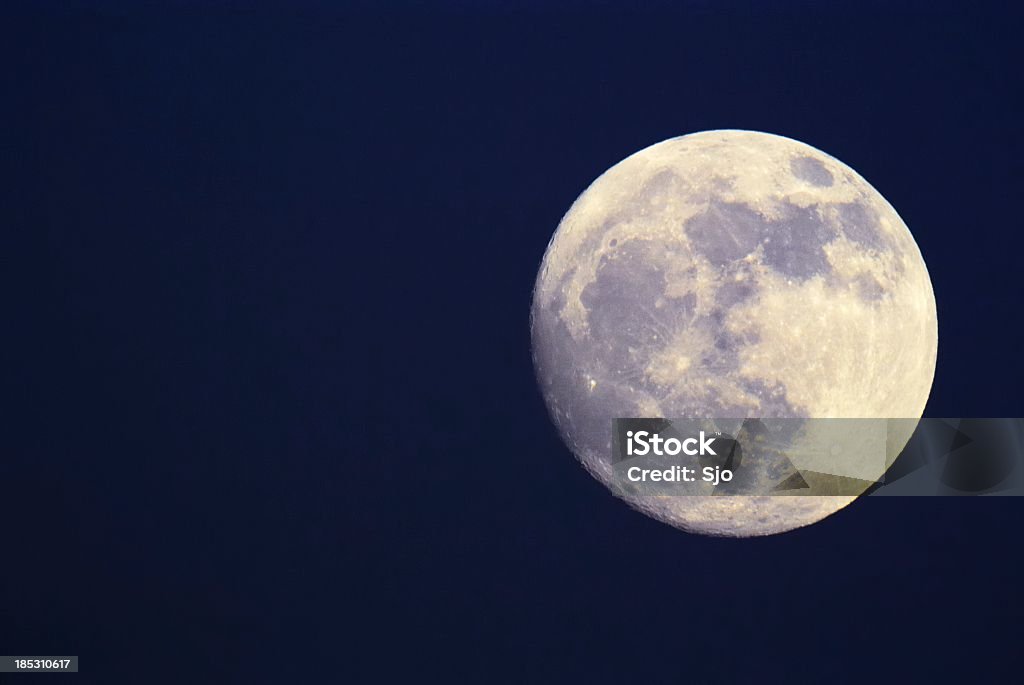Full Moon Full moon with visible surface. Moon Stock Photo