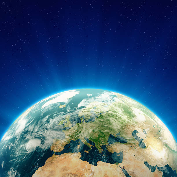 istock Glowing Blue Earth Europe 185311128