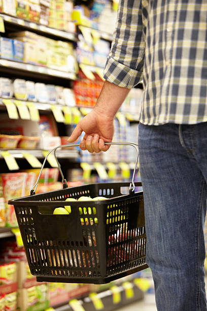 istock Man shopping in supermarket 185311194