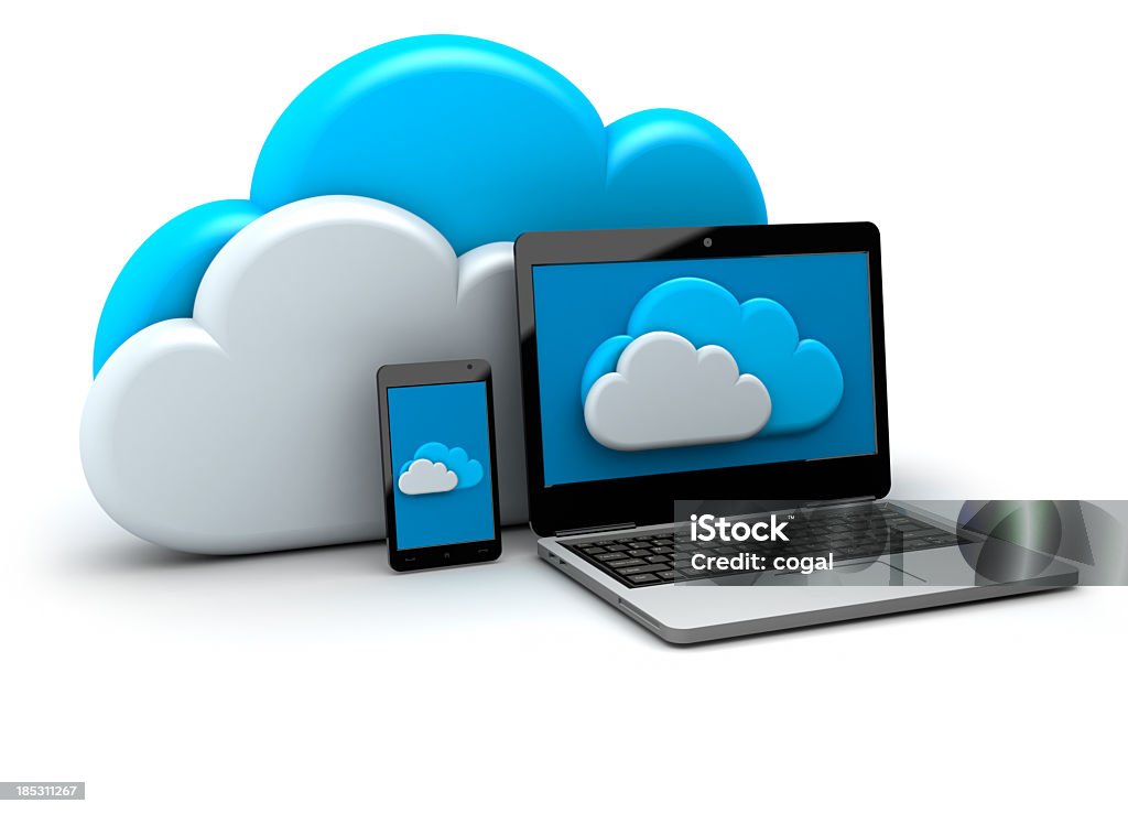 Computación en nube - Foto de stock de Azul libre de derechos
