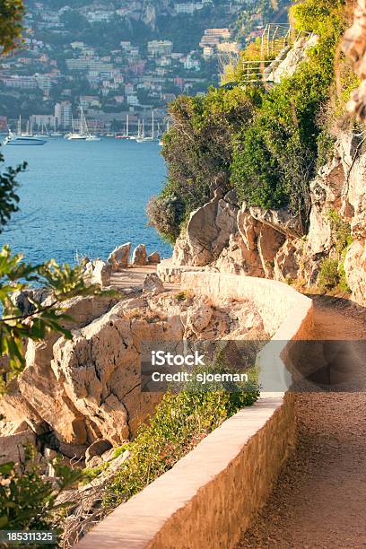 Mediterranean Path Stock Photo - Download Image Now - Bay of Water, Cliff, Footpath