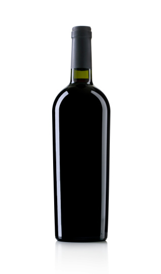 Red Wine Bottle Isolated On White